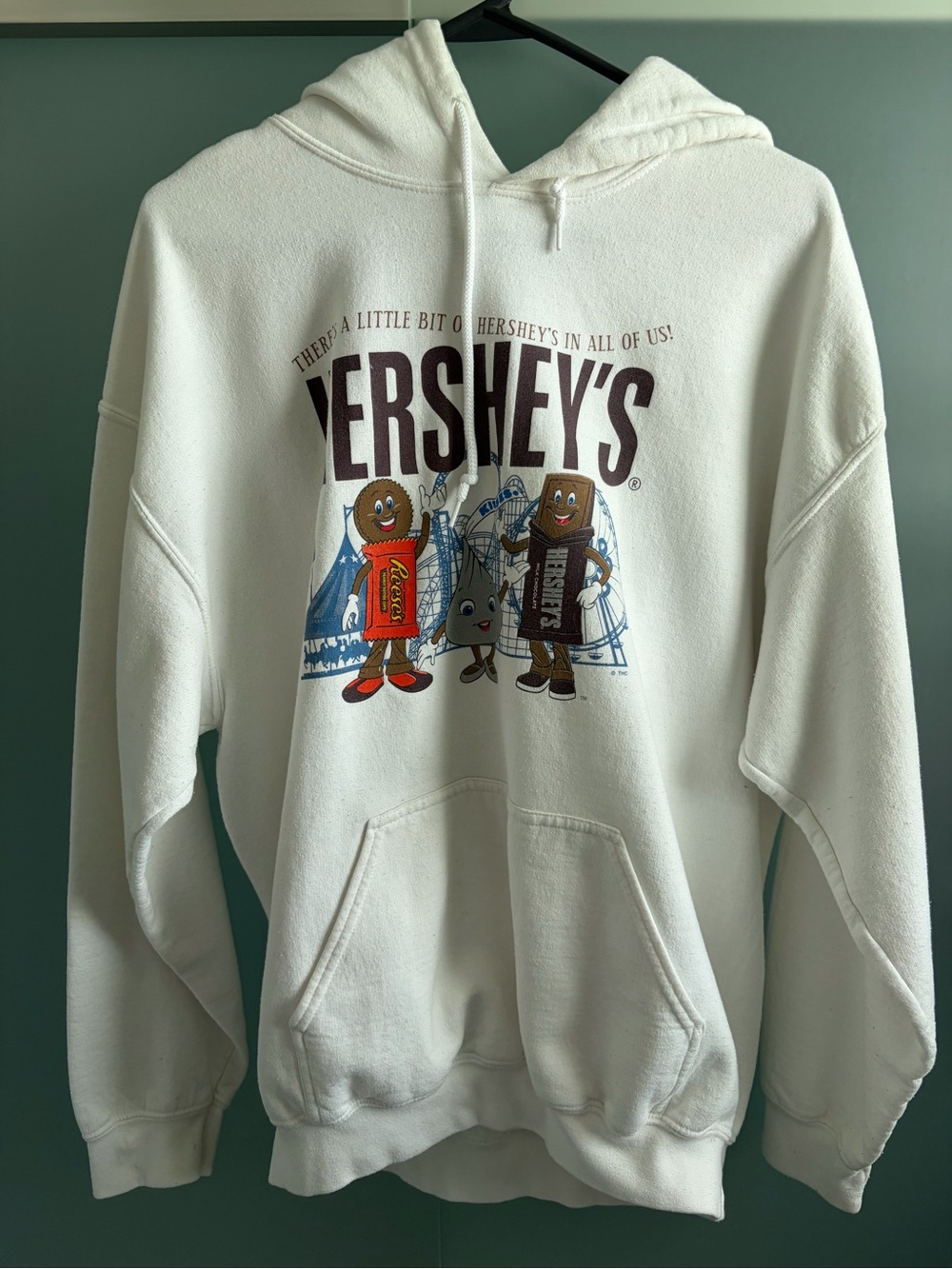 HERSHEY'S White Graphic Pullover Hoodie - Men